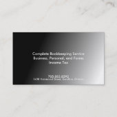 Boekhoudkundige en boekhoudkundige Visitekaartje - (Achterkant)