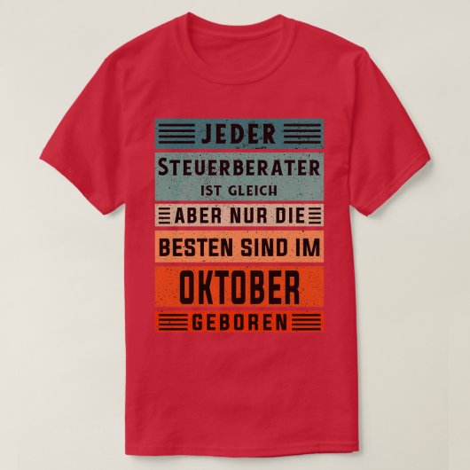 Boekhoudkundige geboortedag oktober t-shirt (Design voorkant)