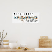 Boekhoudkundige Genius Poster (Keuken)