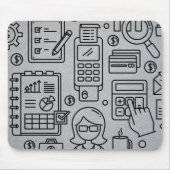 Boekhoudkundige illustraties muismat (Voorkant)