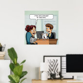 Boekhoudkundige raad van bestuur Poster Pun (Thuiskantoor)