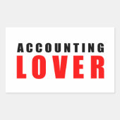 Boekhoudkundige Rechthoekige Sticker (Voorkant)