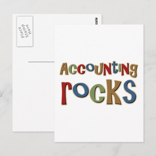 Boekhoudkundige Rocks Briefkaart (Voorkant / Achterkant)