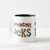 Boekhoudkundige Rocks Tweekleurige Koffiemok (Voorkant links)