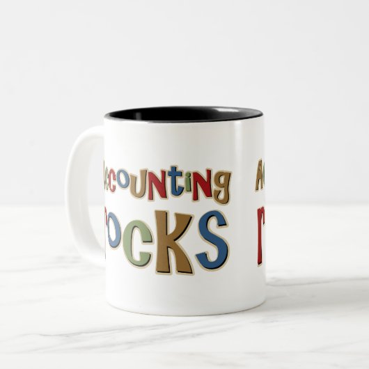 Boekhoudkundige Rocks Tweekleurige Koffiemok (Voorkant links)