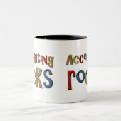 Boekhoudkundige Rocks Tweekleurige Koffiemok (Center)