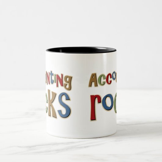 Boekhoudkundige Rocks Tweekleurige Koffiemok (Center)