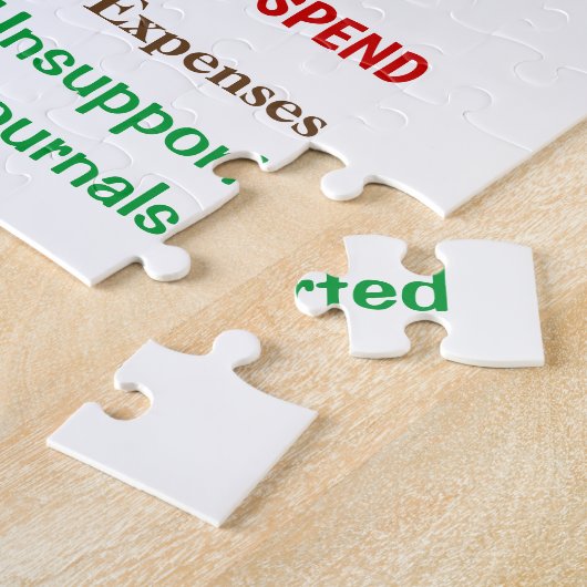 Boekhoudkundige scheldwoorden Accountant Joke Gift Legpuzzel (Zijkant)