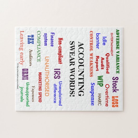 Boekhoudkundige scheldwoorden Accountant Joke Gift Legpuzzel (Horizontaal)
