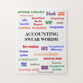 Boekhoudkundige scheldwoorden Accountant Joke Gift Legpuzzel (Verticaal)