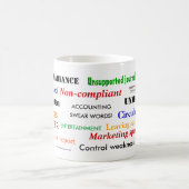 Boekhoudkundige scheldwoorden Wrede Grappige Accou Koffiemok (Center)