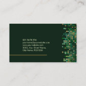 Boekhoudkundige services - Abstracte groene Gold-n Visitekaartje (Achterkant)