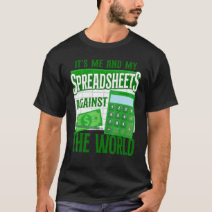 Boekhoudkundige Spreadsheet Vinta T-shirt