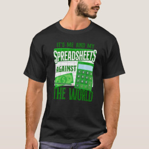 Boekhoudkundige Spreadsheet Vinta T-shirt