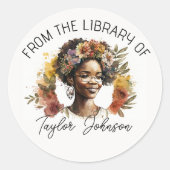 Boekhoudkundige stickers, bladbladbladbladbladblad ronde sticker (Voorkant)