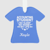 Boekhoudkundige student Geen leven of geld Ornament (achterkant)