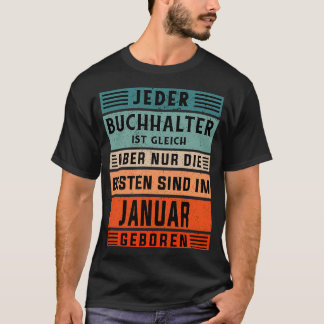 Boekhoudkundige verjaardag Januari, geboren accoun T-shirt