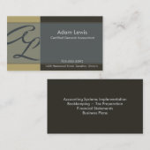 Boekhoudkundige Visitekaartje - Monogram (Voorkant / Achterkant)