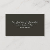 Boekhoudkundige Visitekaartje - Monogram (Achterkant)