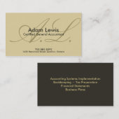 Boekhoudkundige Visitekaartje - Monogram (Voorkant / Achterkant)