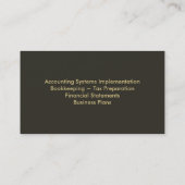 Boekhoudkundige Visitekaartje - Monogram (Achterkant)
