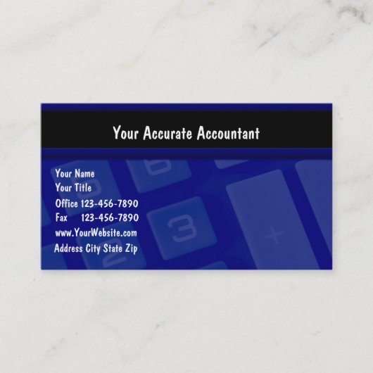 Boekhoudkundige Visitekaartjes (Voorkant)
