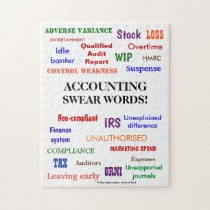 Boekhoudkundige zwevende woorden Accountant Joke G Legpuzzel