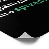 Boekhoudkunst die spreadsheet Poster organiseert (Hoek)