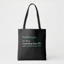 Boekhoudkunst die spreadsheets organiseert tote bag