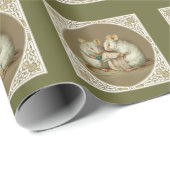 Boekhoudpapier - Victoriaans muizen met klauw Cadeaupapier (Rol Hoek)