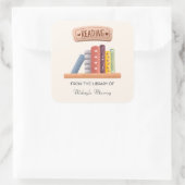 Boekhoudplank Gepersonaliseerde boekplaat Vierkante Sticker (Tas)