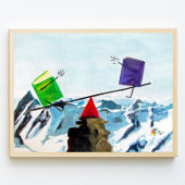 Boekhoudposter Kunst Breng de Boeken in Evenwicht Poster