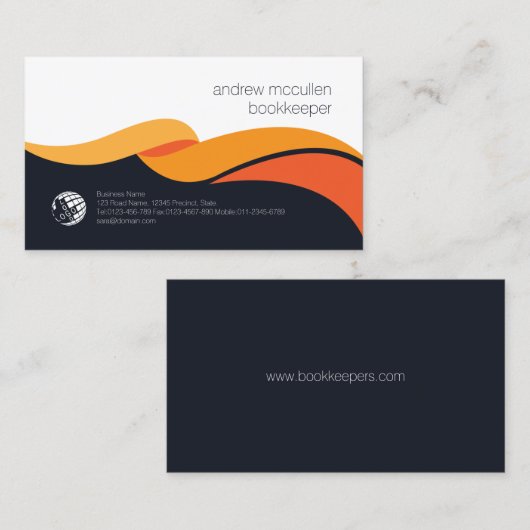 Boekhoudster Boekhouding Financiën Visitekaartje (Voorkant / Achterkant)