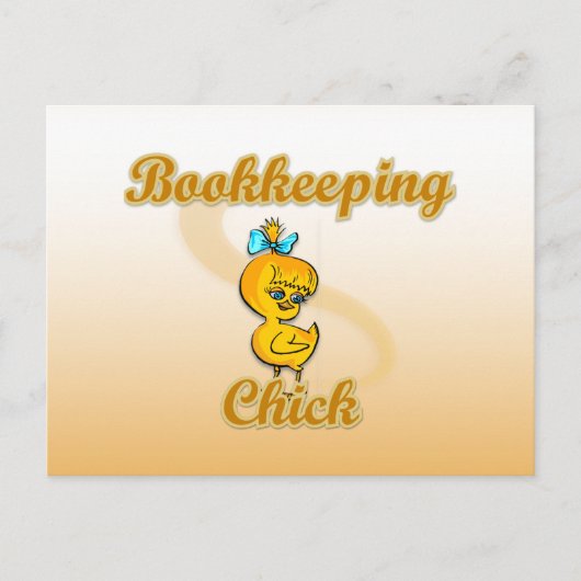 Boekhoudster Briefkaart (Voorkant)