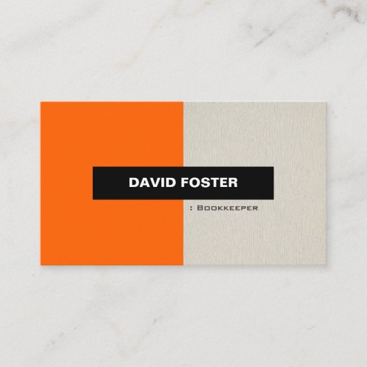 Boekhoudster - Eenvoudig elegant stijlvol Visitekaartje (Voorkant)