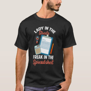 Boekhoudster in de straten van de straat t-shirt