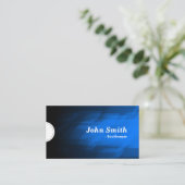 Boekhoudster - modern donkerblauw visitekaartje (Staand voorkant)