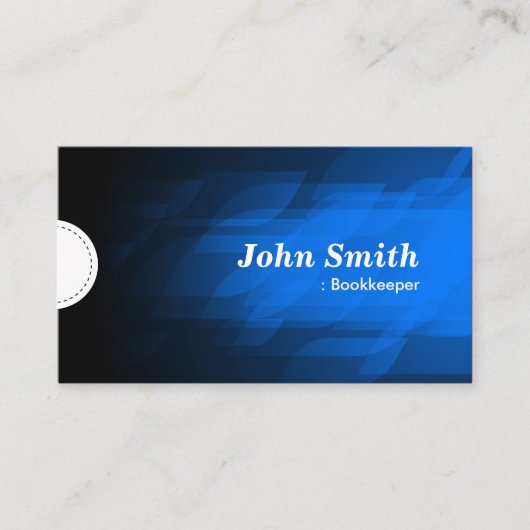 Boekhoudster - modern donkerblauw visitekaartje (Voorkant)