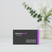 Boekhoudster - Modern Minimal Paars Visitekaartje (Staand voorkant)