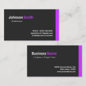 Boekhoudster - Modern Minimal Paars Visitekaartje (Voorkant / Achterkant)