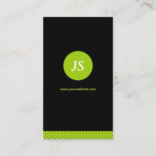 Boekhoudster - Stijlvol Apple Green Visitekaartje (Achterkant)