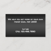 Boekhoudster Visitekaartje (Achterkant)