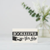 Boekhoudster voor hire Visitekaartjes - Off White (Staand voorkant)
