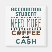 Boekhoudstudenten hebben meer koffie en geld nodig magneet (Voorkant)
