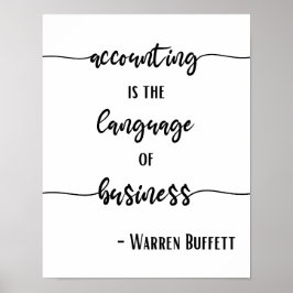 Boekhoudtaal van het bedrijfsleven poster