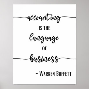 Boekhoudtaal van het bedrijfsleven poster