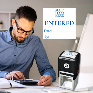 Boekhoudtransactie ingevoerd zelfinktende stempel