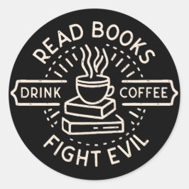 Boekig Christelijk meisje koffieboek liefhebber ci Ronde Sticker