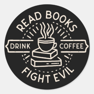 Boekig Christelijk meisje koffieboek liefhebber ci Ronde Sticker