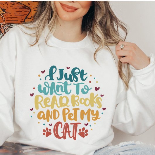 Boekig, Lezer, Boek Lover Gift, Kat Lover Trui